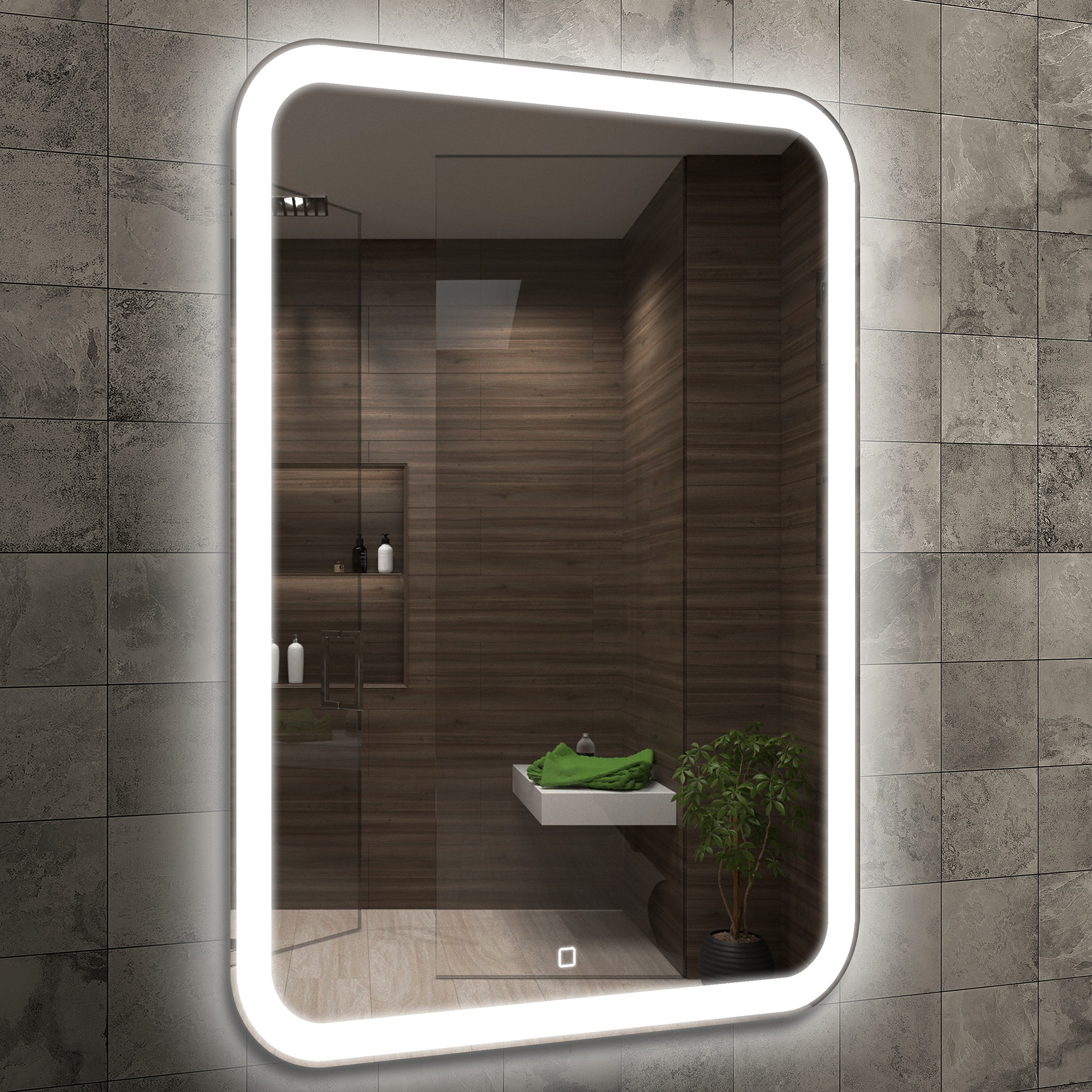 Venti Prima lustro 50x70 cm prostokątne z oświetleniem - Wysyłka w 24h