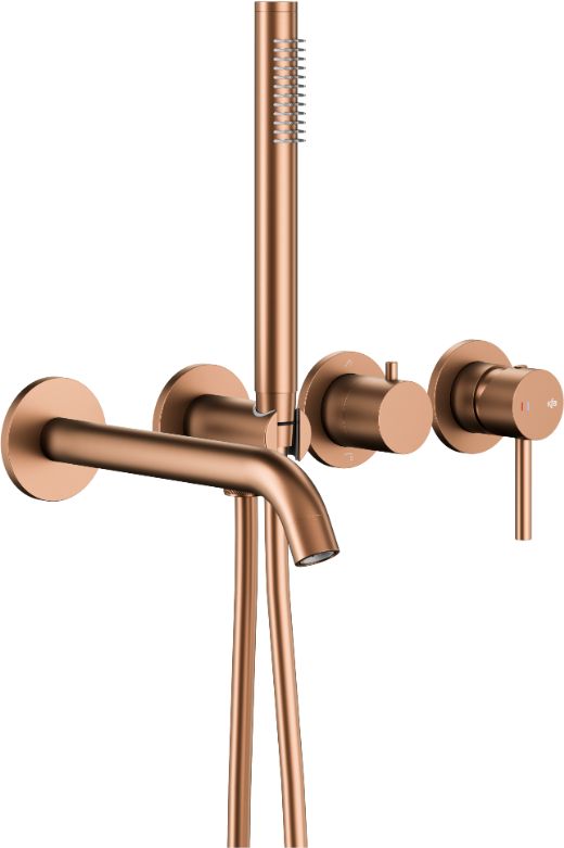 KFA Armatura Moza Rose Gold bateria wannowo-prysznicowa podtynkowa różowe złoto szczotkowane 5039-411-34