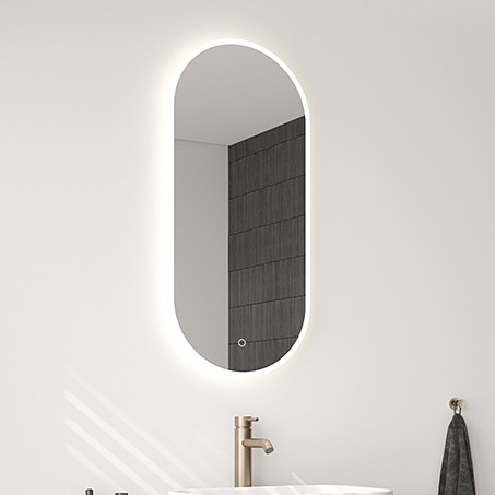 Oltens Nordlis lustro 40x90 cm owalne z oświetleniem z przodu z matą grzewczą 64103000 - Wysyłka w 24h