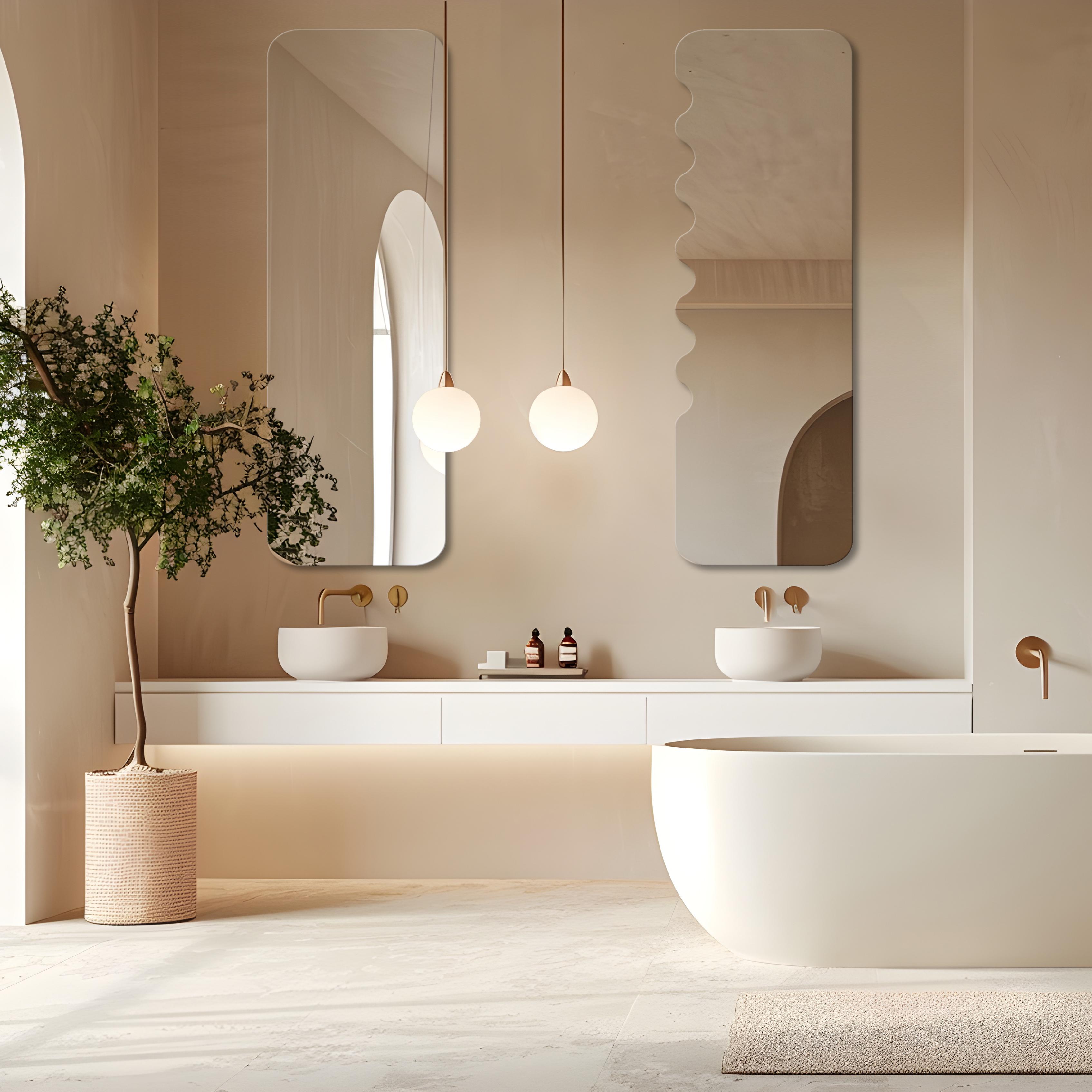 Guarda Harmony no.2 lustro 50x110 cm opti white BAS-HAR2-50X110-O