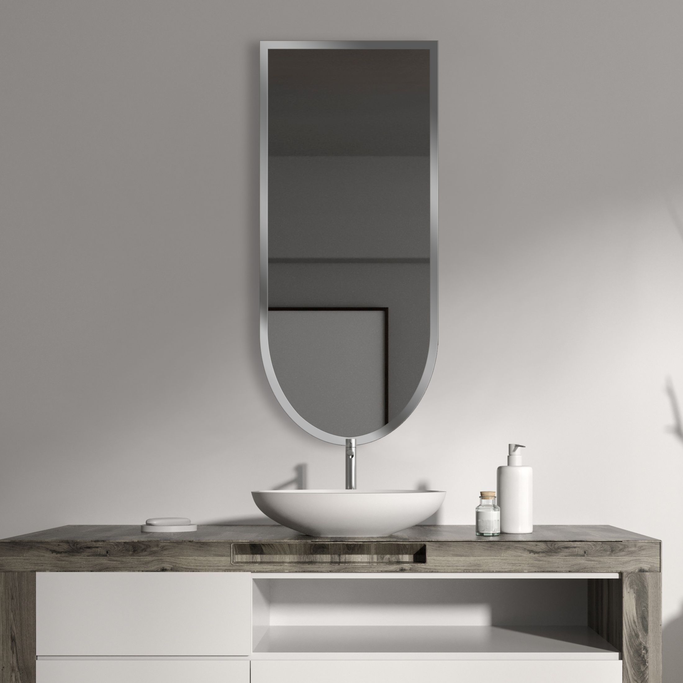 Guarda Tamo lustro 40x90 cm srebrny FOR-TAM-SREBRNY-40X90