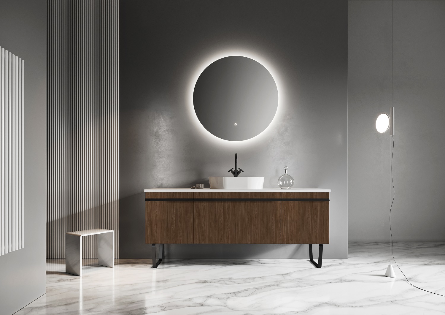 Elita Round lustro 120x120 cm okrągłe z oświetleniem z matą grzewczą RE068513000010 - Wysyłka w 24h