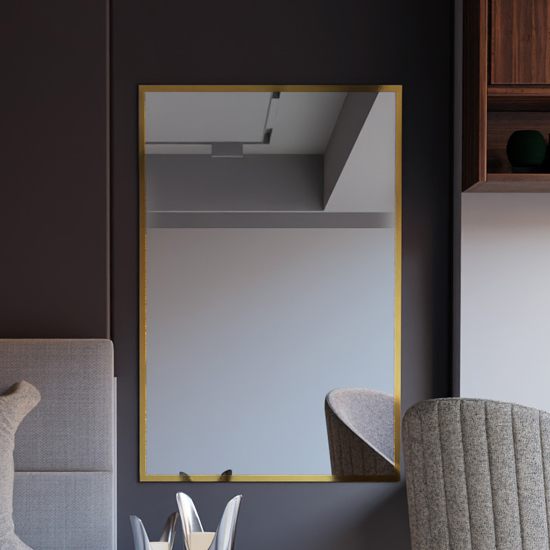 Baltica Design Tiny Border Straight lustro 60x90 cm prostokątne złoty - Wysyłka w 24h