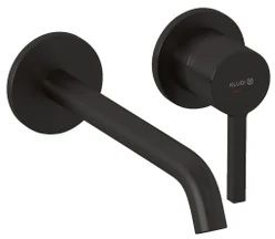 Kludi Nova Fonte Pura bateria umywalkowa podtynkowa czarny szczotkowany 20245N215