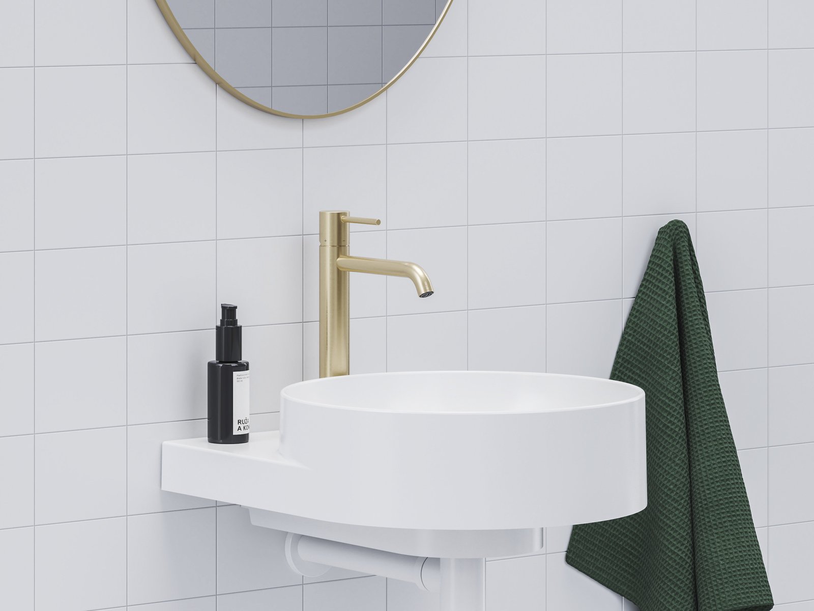 Ravak Espirit bateria umywalkowa stojąca BeCool złota X070618