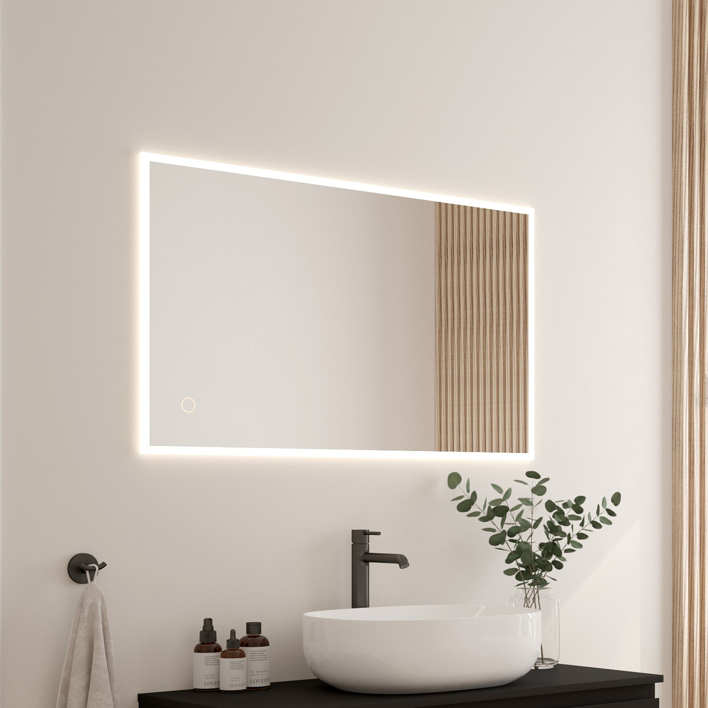 Oltens Nordlis lustro 60x100 cm prostokątne z oświetleniem z przodu z matą grzewczą 64106000 - Wysyłka w 24h