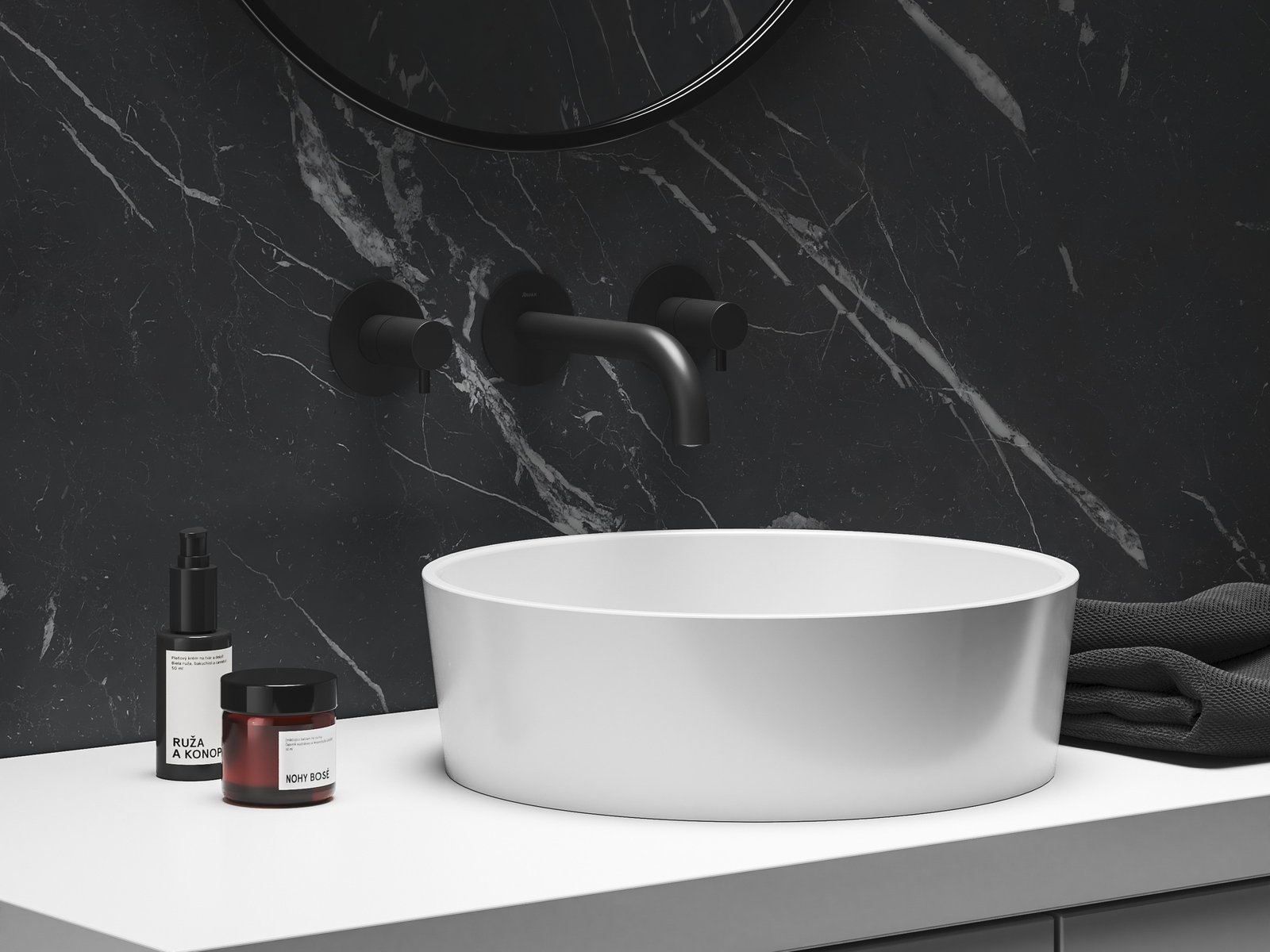 Ravak Espirit bateria umywalkowa podtynkowa czarna X070276