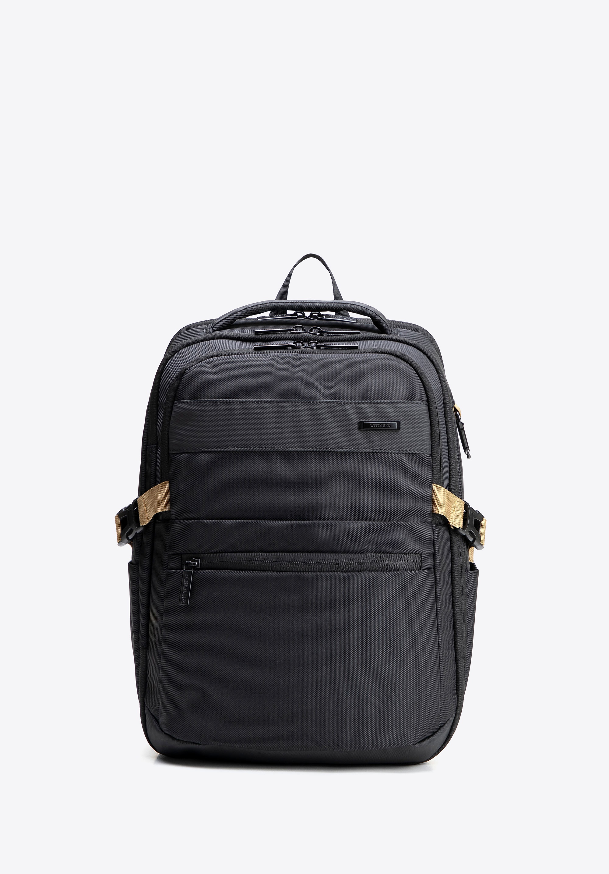 Plecak z kieszenią na laptopa 13”/14” czarno - beżowy