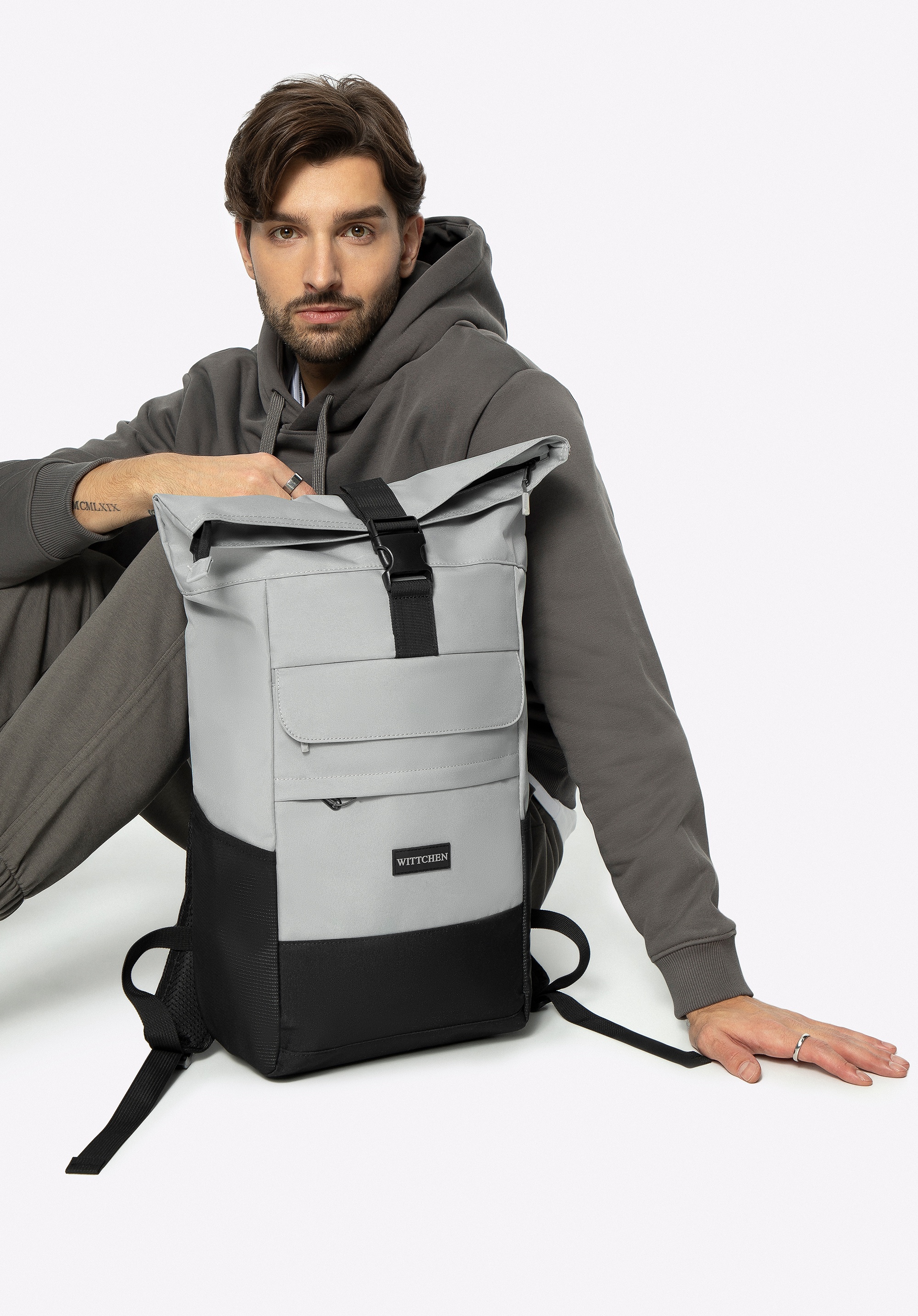 Wielofunkcyjny plecak na pokład samolotu szaro - czarny