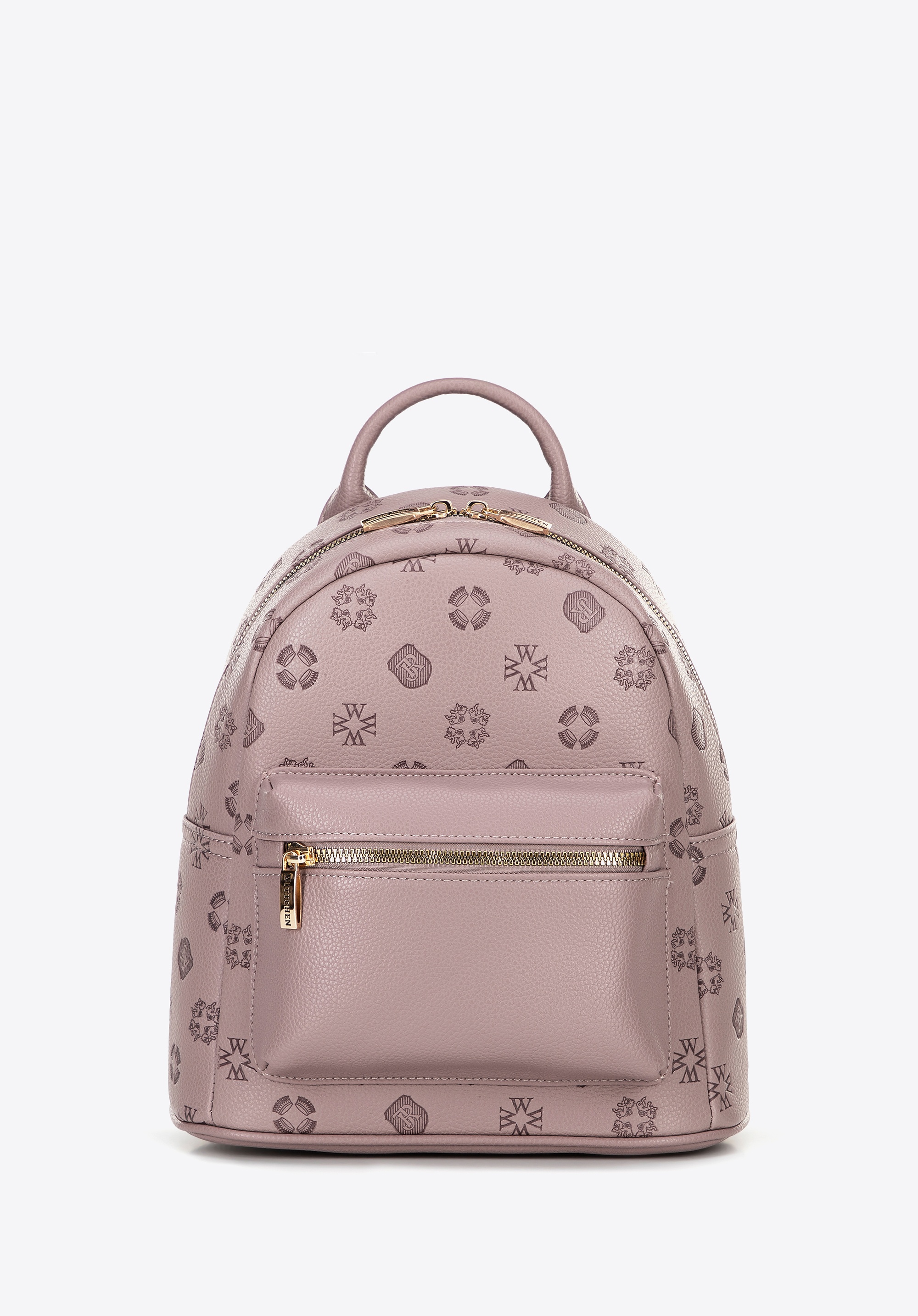 Dodatkowe rabaty - Damski plecak z imitacji skóry w tłoczenie zgaszony róż