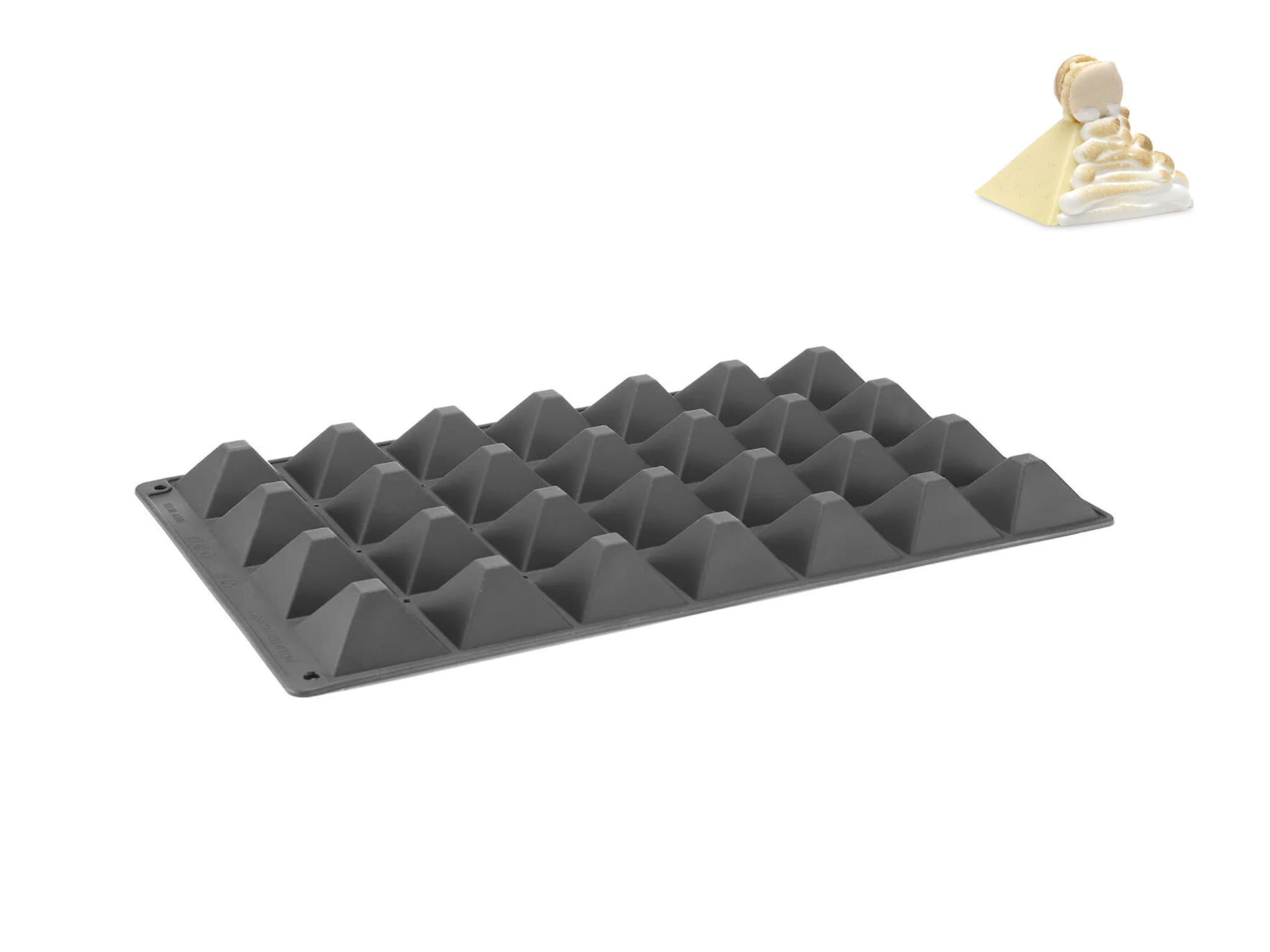 Forma silikonowa na 28 piramidek, monoporcje