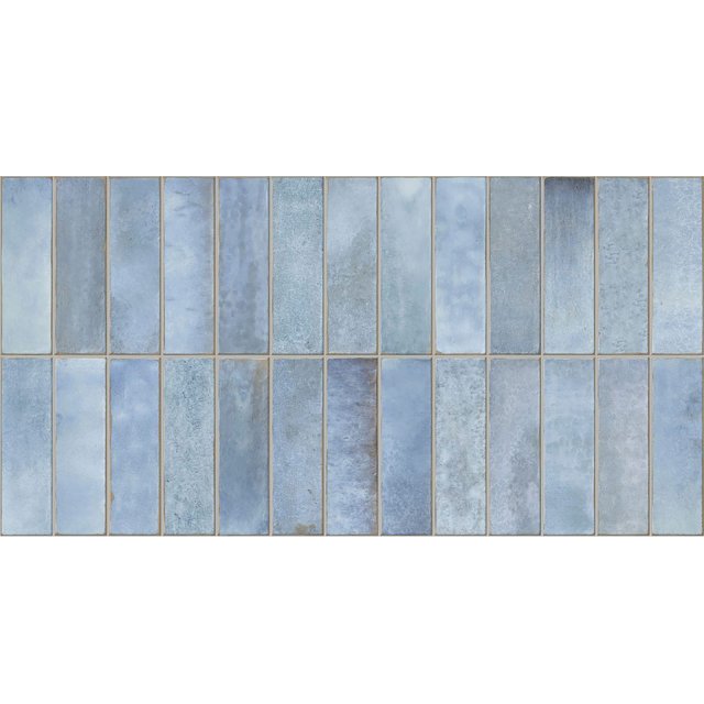 Gres szkliwiony hiszpański Gayafores DECO ARTIS BLUE błyszczący 32x62