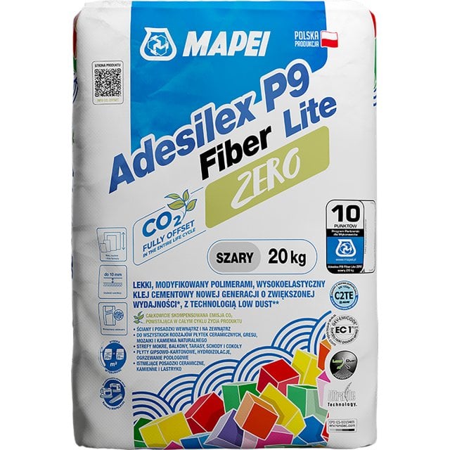 Zaprawa klejowa do płytek MAPEI Adesilex P9 Fiber Lite ZERO szary 20