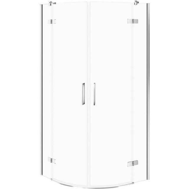 CERSANIT Kabina prysznicowa półokrągła JOTA 90x90 chrom, szkło transp