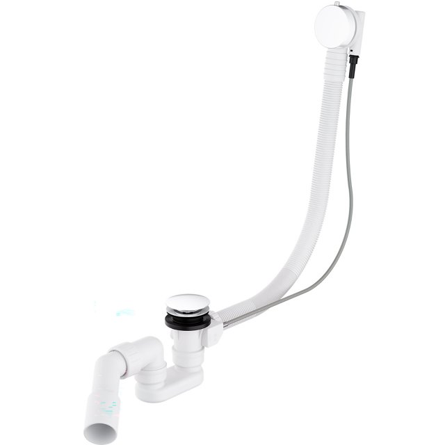 OMNIRES Syfon wannowy CGS przelewowo-odpływowy biały połysk TK104-PLU