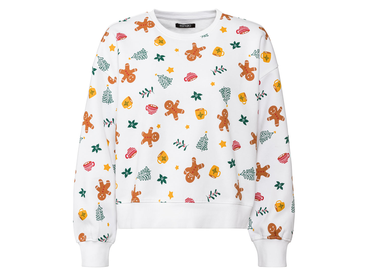 esmara Bluza świąteczna damska XS 32/34, Biały