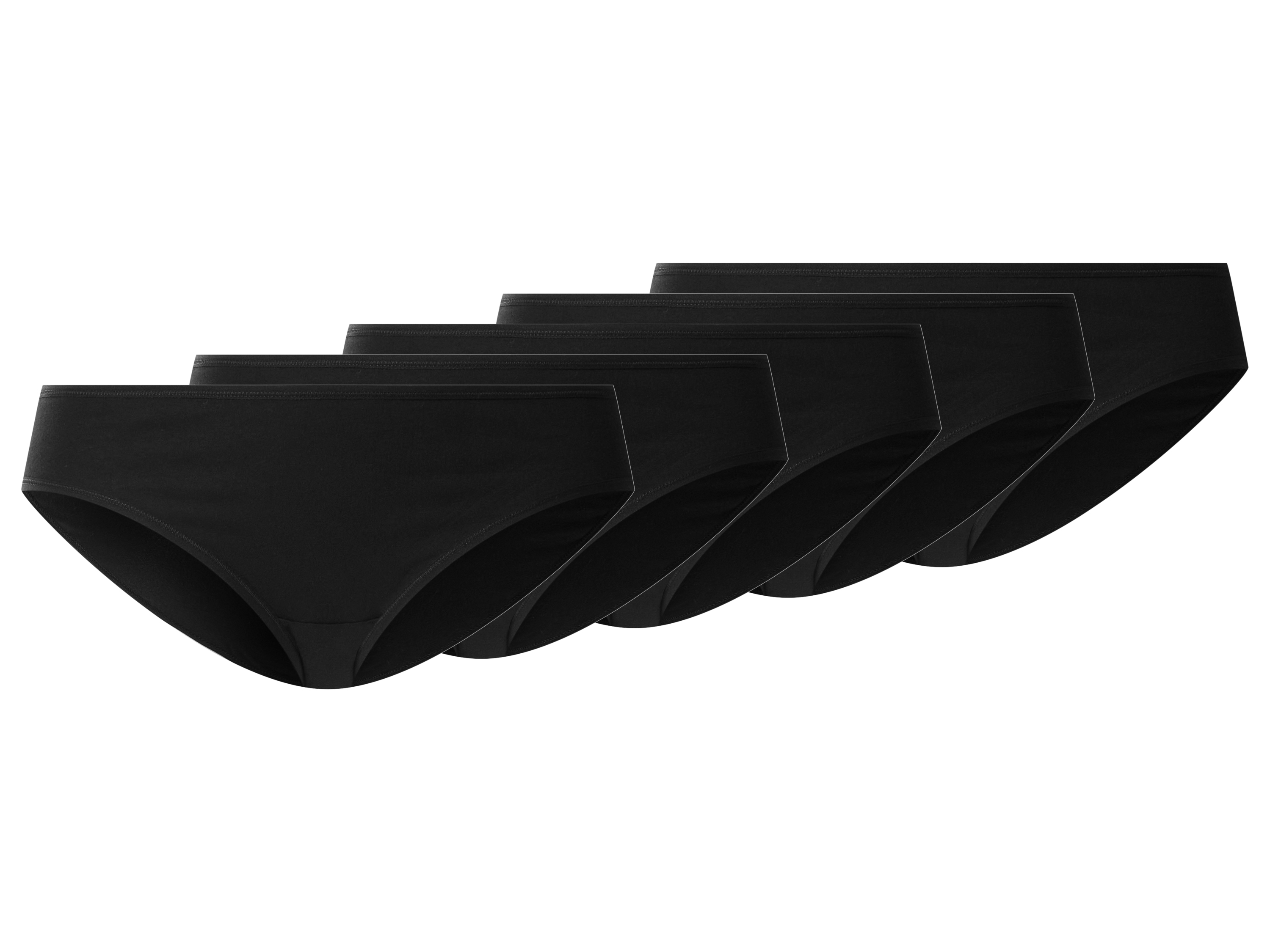 esmara Figi damskie z bawełną, 5 pary Czarny, 3Xl56/58