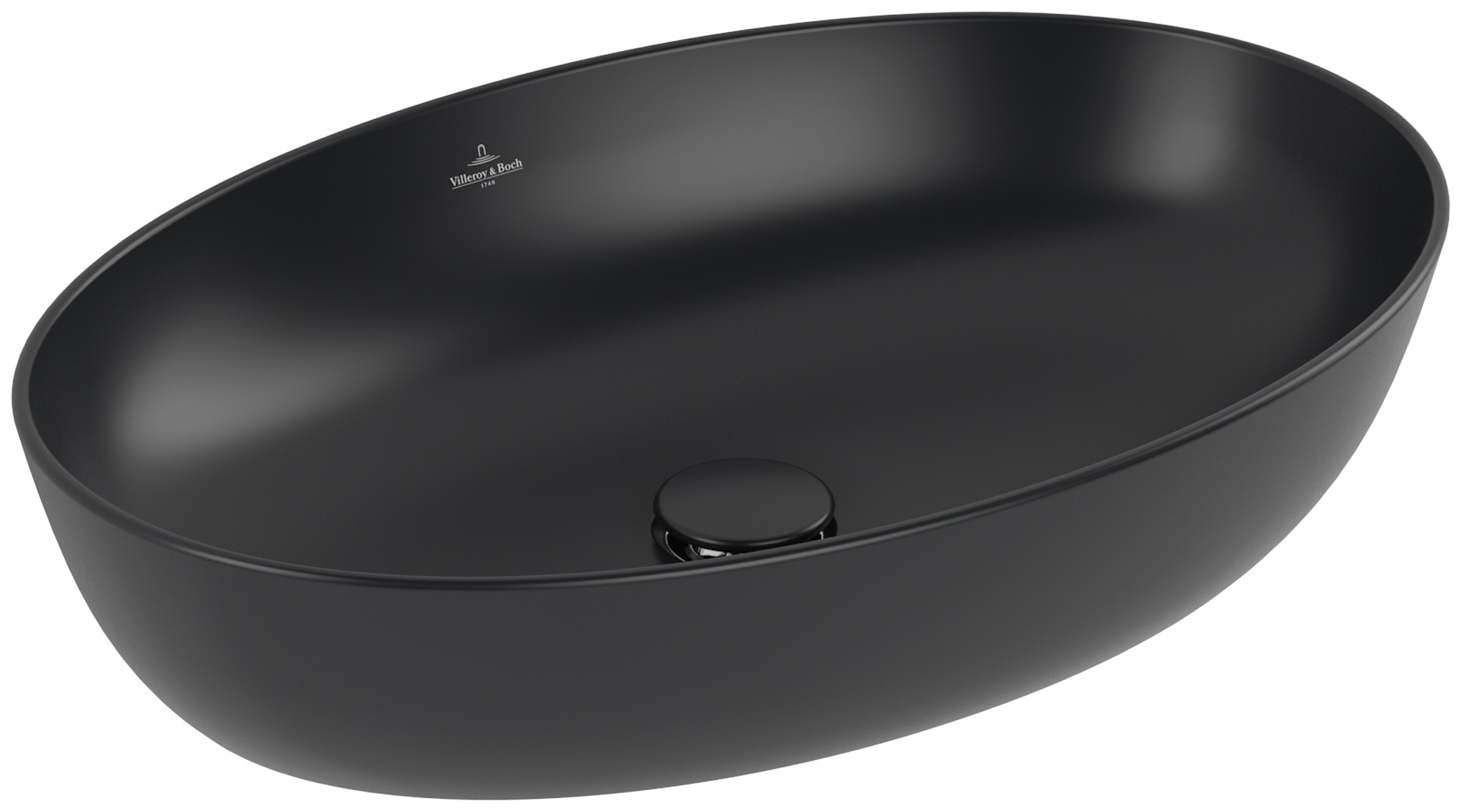 Darmowa Dostawa - Umywalka 61x41 cm owalna nablatowa czarna Villeroy & Boch Artis 419861R7