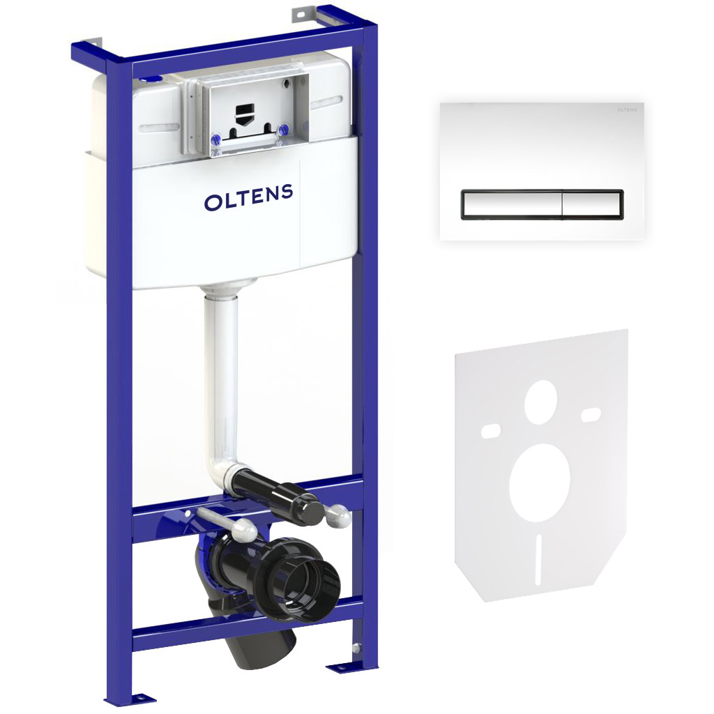 Darmowa Dostawa - Stelaż podtynkowy z przyciskiem i uszczelką do miski wiszącej Oltens Triberg 58300100