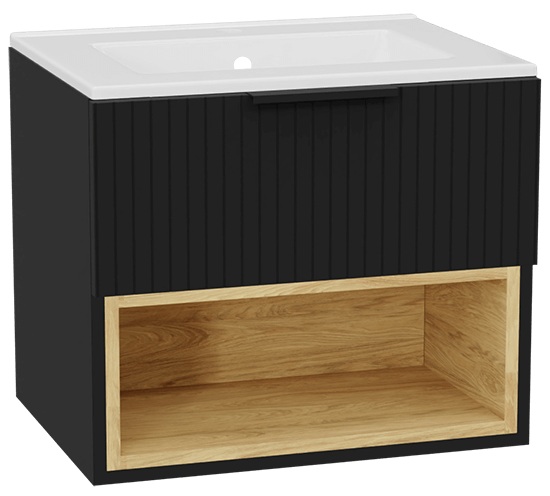 Darmowa Dostawa - Umywalka z szafką 61 cm czarną Excellent Tuto 2.0 MLEX2171K600336BKBK