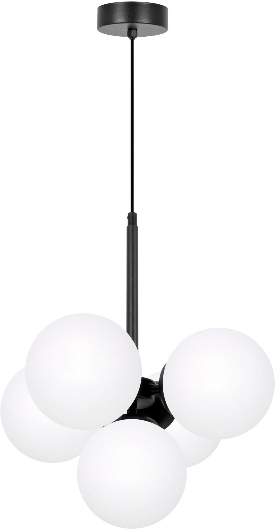 Darmowa Dostawa - Lampa wisząca 5x10 W biała-czarna Kaja Inez K5362