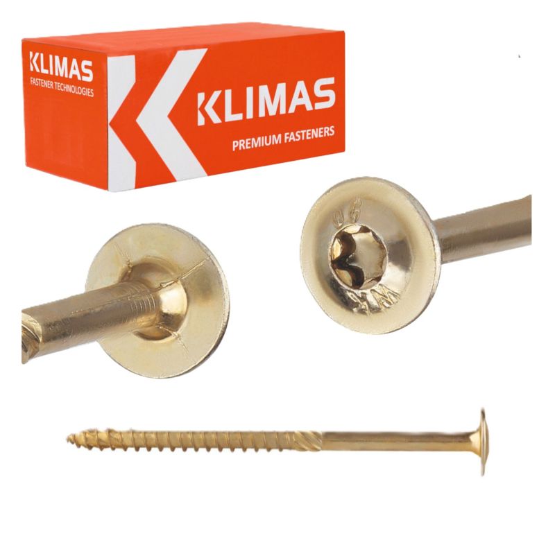 Wkręty ciesielskie Klimas WKCP 8x180 mm łeb talerzowy 50szt