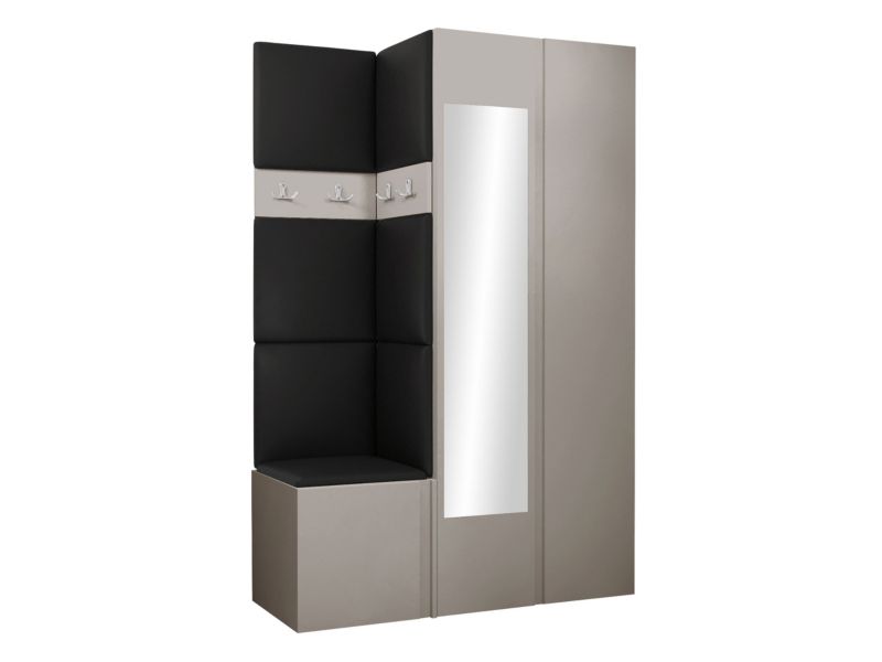 Garderoba MIRJAN 24 Orion XXVI kaszmir + czarna ekoskóra 1 kpl.