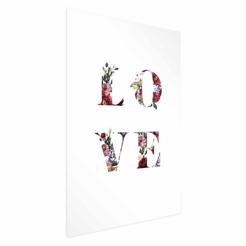 Plakat Artgeist Miłość w kwiatach 40x60 cm bez ramy 1 szt