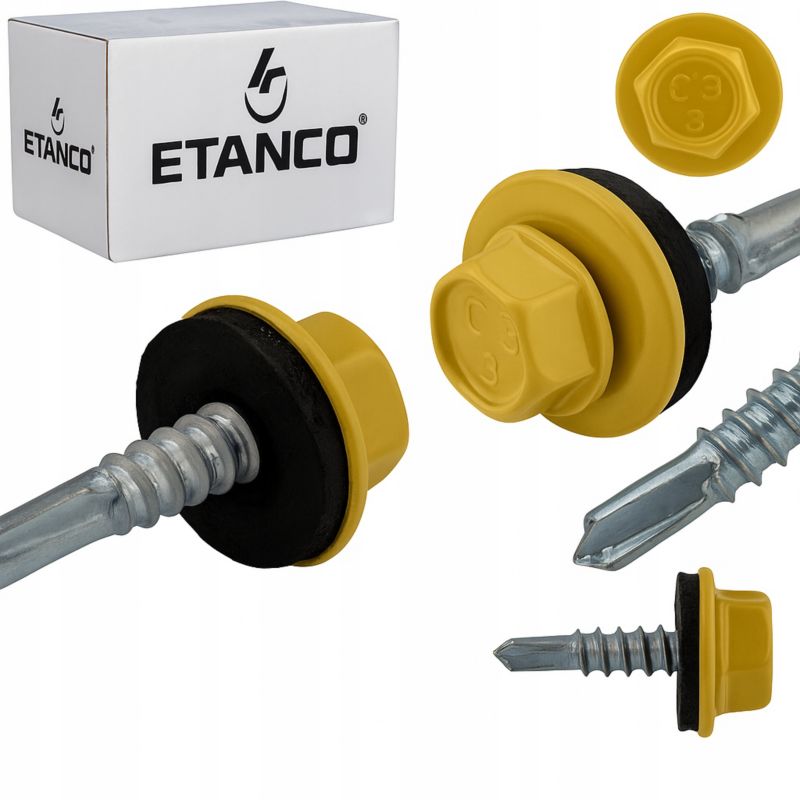 Wkręty Samowiercące Do Stali, Metalu Etanco Gt5 5,5X25Mm Ral 1002 250 Szt.