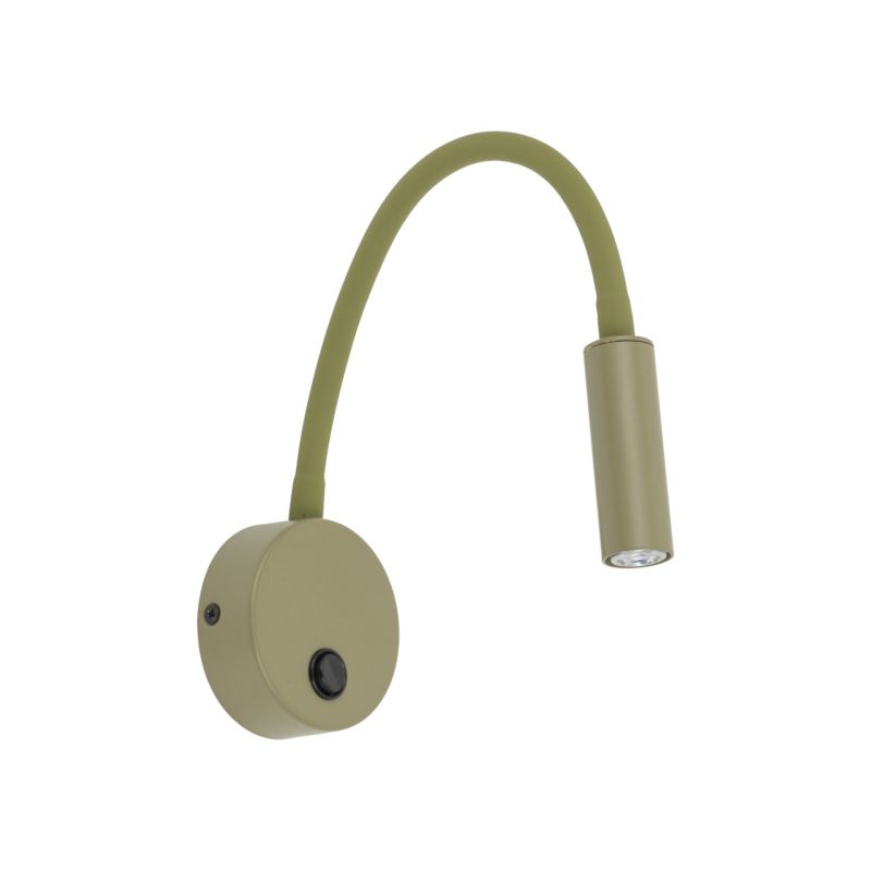 Kinkiet Tk Lighting Lagos oliwkowy zielony elastyczne ramię do czytania nad łóżko 1xg9 - 1szt.