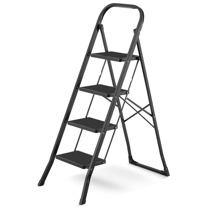 Drabina domowa lekka składana stalowa drabinka schodki 4 stopnie HIGHER CZ 1 szt