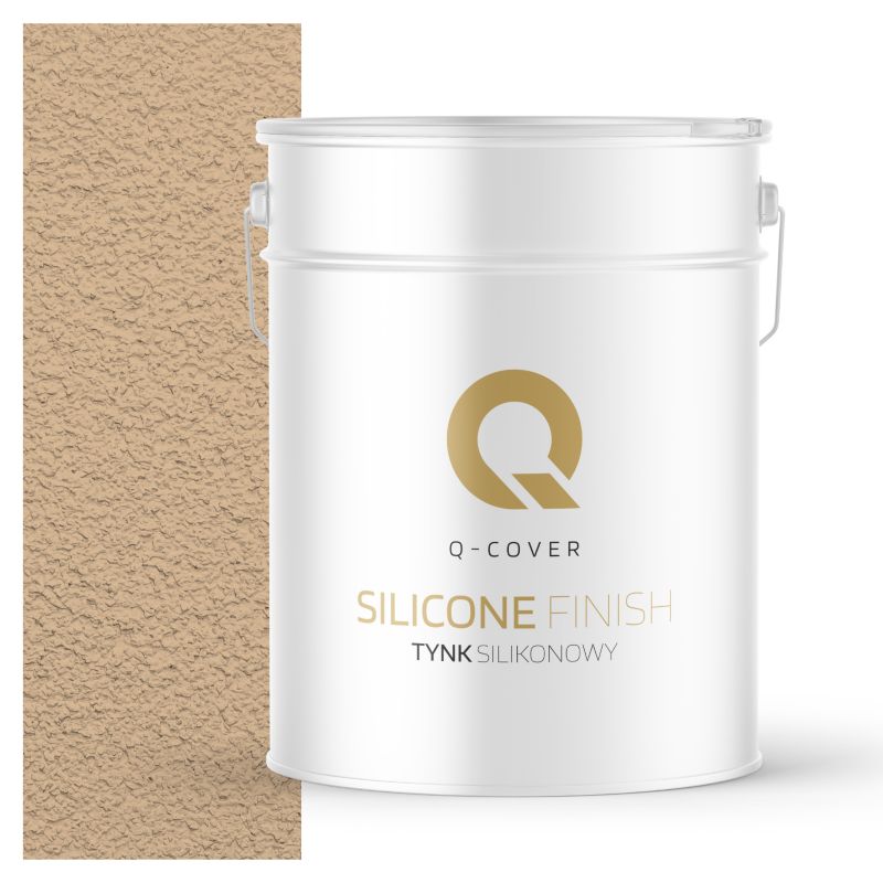 Tynk Silikonowy Elewacyjny Baranek 3.0mm Q-Cover Beżowy F445 15KG