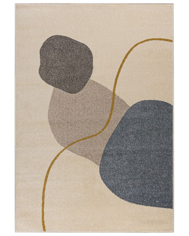 Dywan Wewnętrzny LUCY NP24J Mazovia Prostokątny 80 x 150 cm Szary Beżowy Motyw Geometryczny 1 szt.