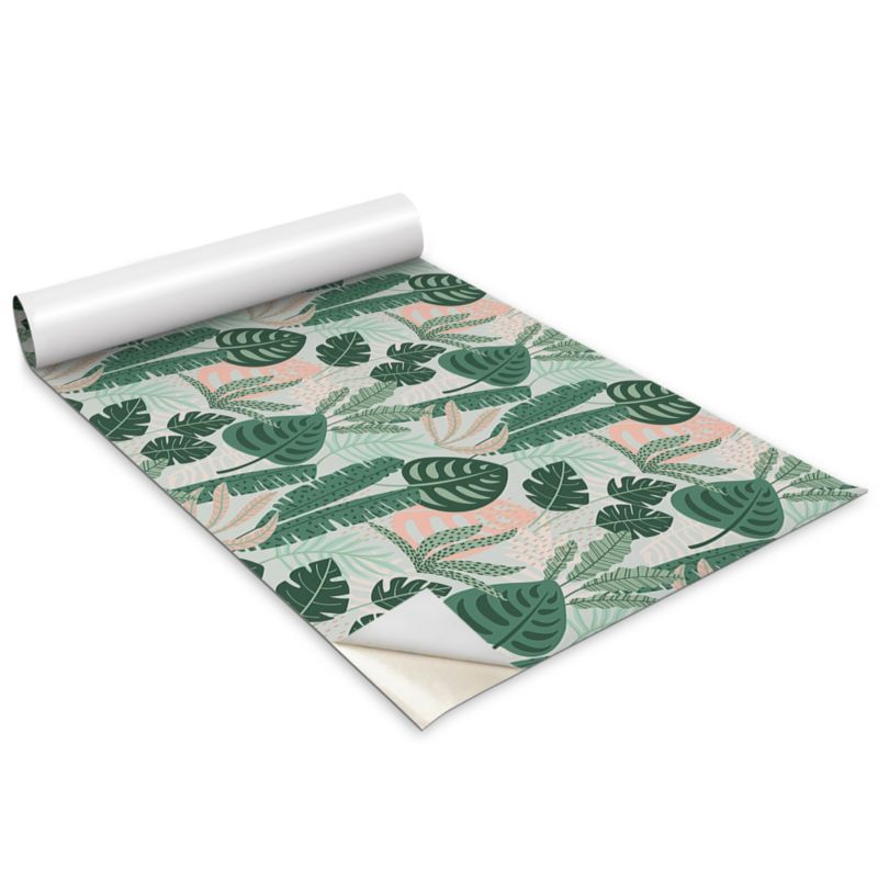 Okleina Na Szafki Kuchenne Wallfluent 100x50 cm Liście Boho wzór Okleina Do Mebli DIY 1 rol.