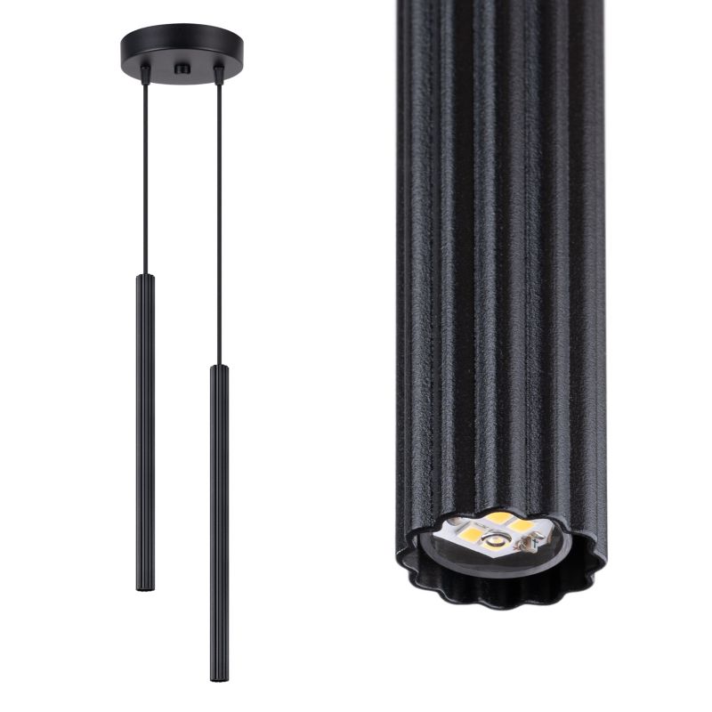 Lampa sufitowa Pure Lume ZENTRA czarna 2xG9x8W IP20 wym:118x15x15cm - 1 szt.