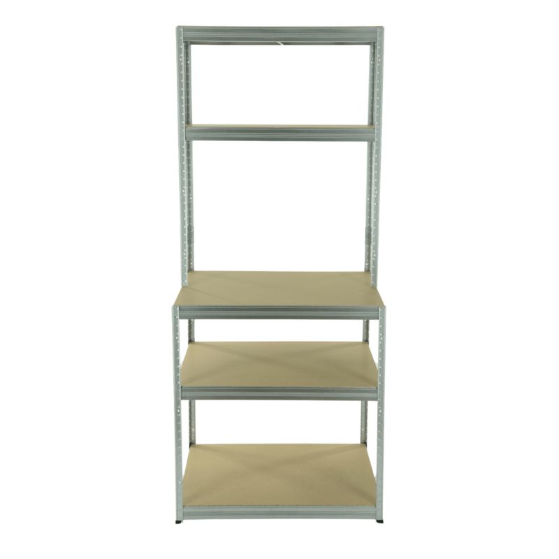 Metalowy regał warsztatowy MODO24 stół garażowy roboczy 196x75x60 cm HDF 275 kg 1 szt.