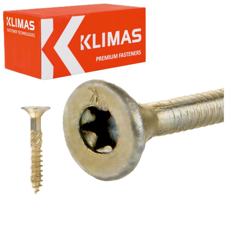 Wkręty konstrukcyjne Klimas WKCS ocynkowane do drewna 4,5x40 mm 250szt