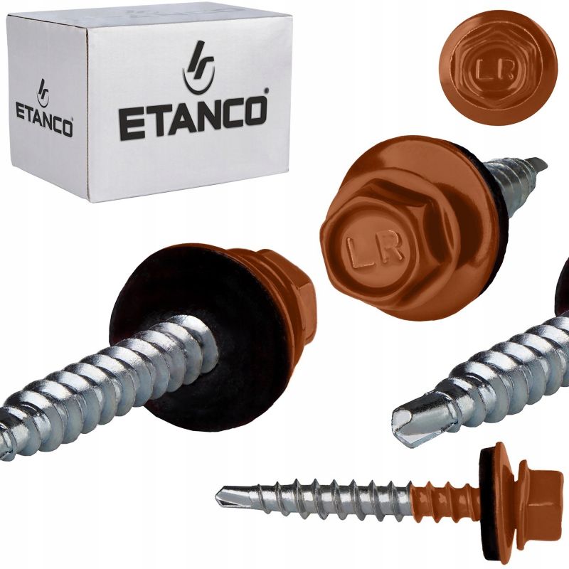 Wkręty Farmerskie Etanco 4,8X35mm Ral 8004 250 szt.