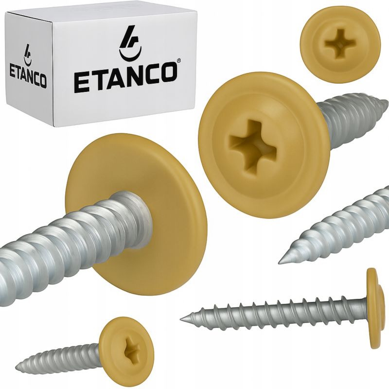 Wkręty Podkładkowe Etanco Do Stali, Zszywka 4,2X16Mm, Ral1002 Gm-S 250Szt.