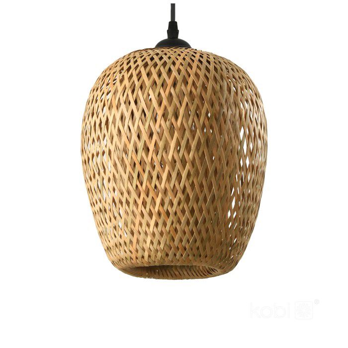 Bambusowa lampa wisząca Bern M Kobi sufitowa naturalna 35 cm 1xE27 1szt.