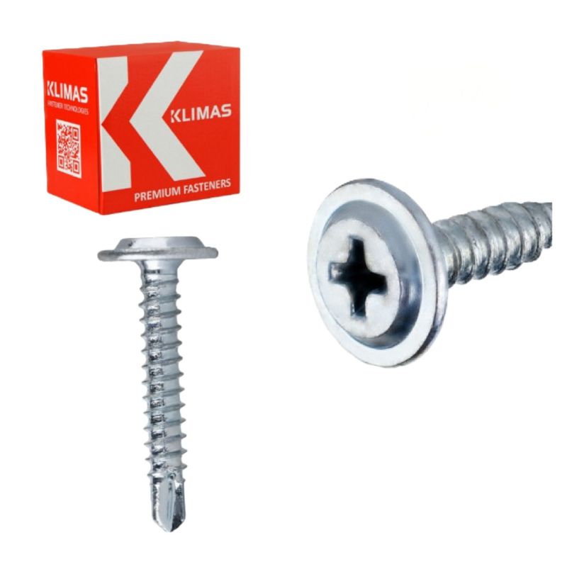 Wkręty samowiercące Klimas do stali i blachy ocynkowane 4,2x25 mm 1000szt