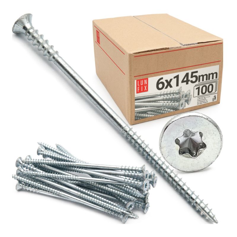 Wkręty dystansowe Lun Fix regulacyjne 6x145mm 100szt.