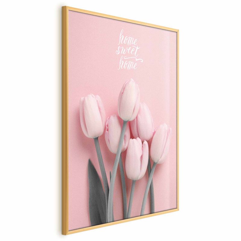 Plakat Artgeist Sześć tulipanów 21x30 cm z ramą złotą 1 szt