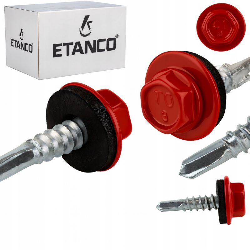 Wkręty Samowiercące Do Stali, Metalu Etanco Gt5 5,5X25Mm Ral 3020 250 Szt.