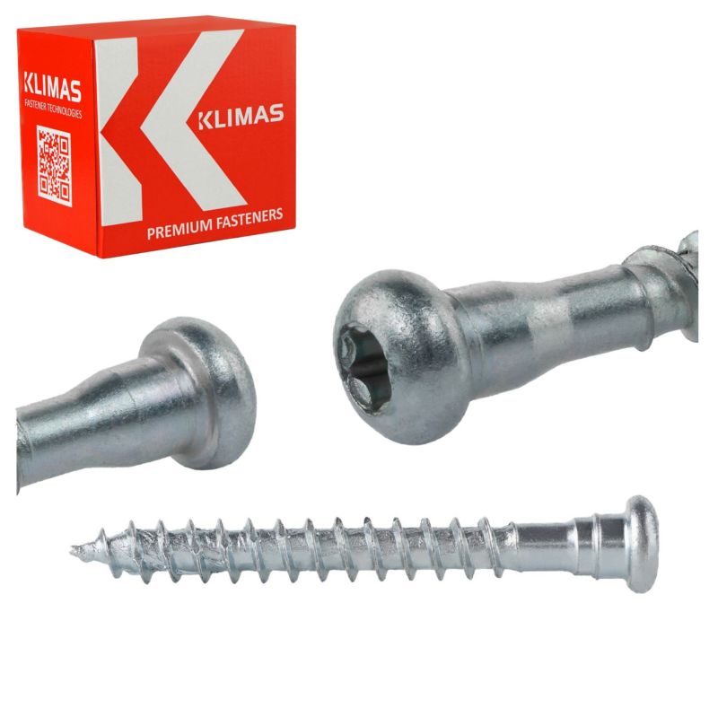 Wkręty do łączników ciesielskich Klimas WKLC ocynkowane TORX 5,0x40 mm 50szt