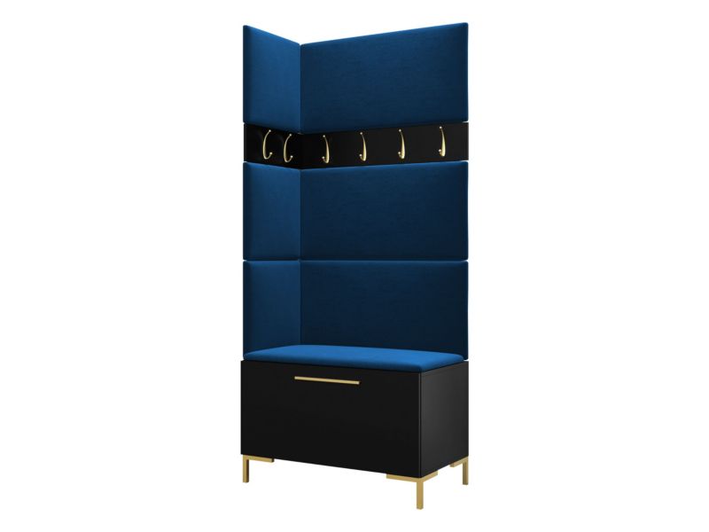 Garderoba MIRJAN 24 Zilion IV czarny + granatowy 1 kpl.