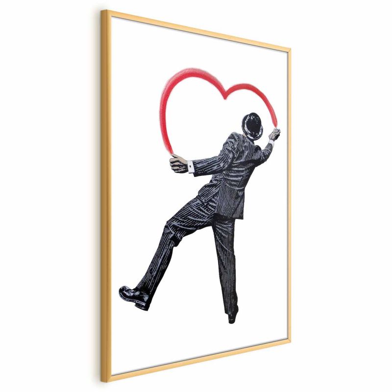 Plakat Artgeist Elegancki graficiarz 60x90 cm z ramą złotą 1 szt