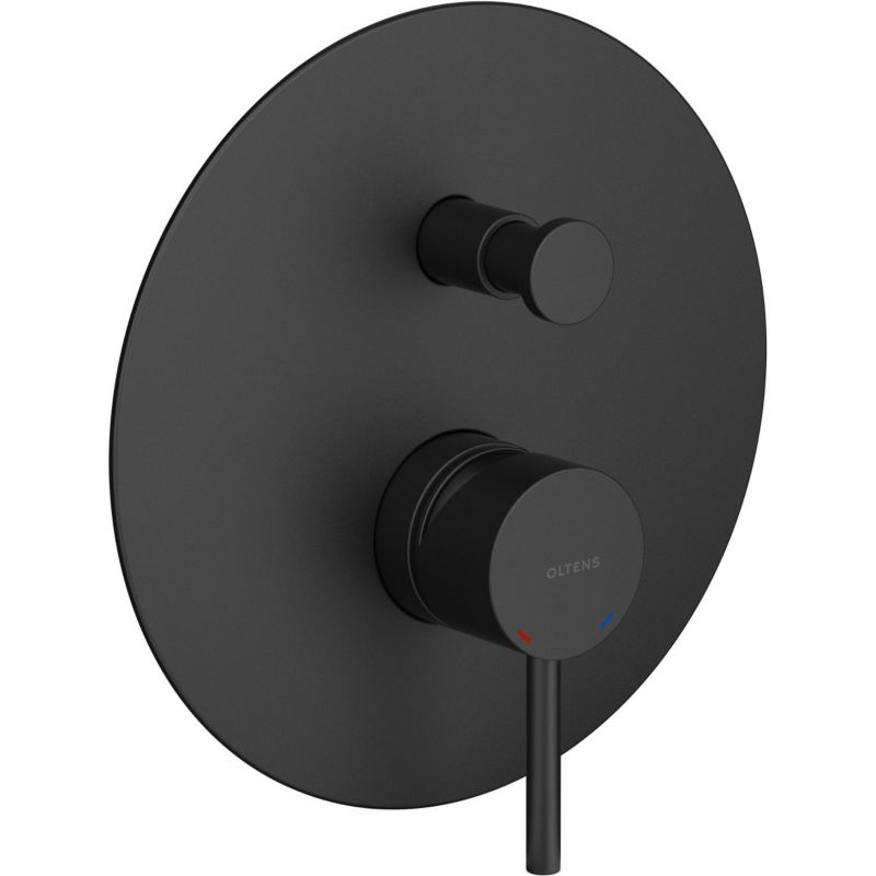 Bateria wannowo-prysznicowa Oltens Molle czarny mat, montaż podtynkowy, jednouchwytowa, 1 szt.