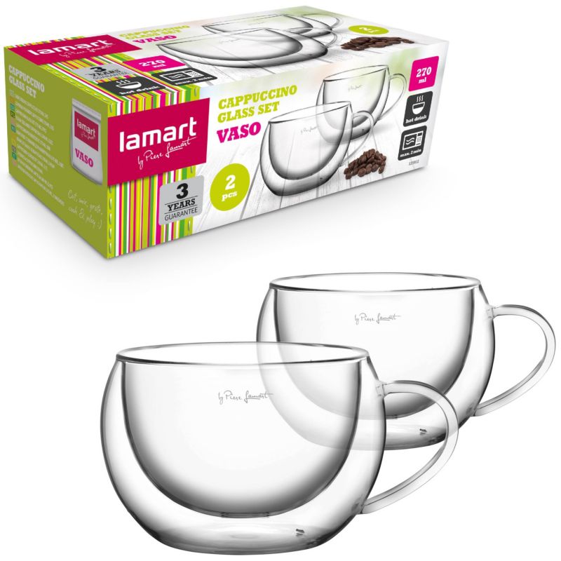 Szklanki Termiczne Lamart LT9012 do Capuccino 2x270ml 1szt