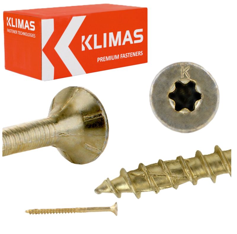 Wkręty konstrukcyjne Klimas WKCS ocynkowane do drewna 4,5x80 mm 250szt